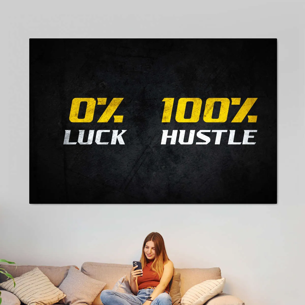 100 Percent Hustle Wall Art