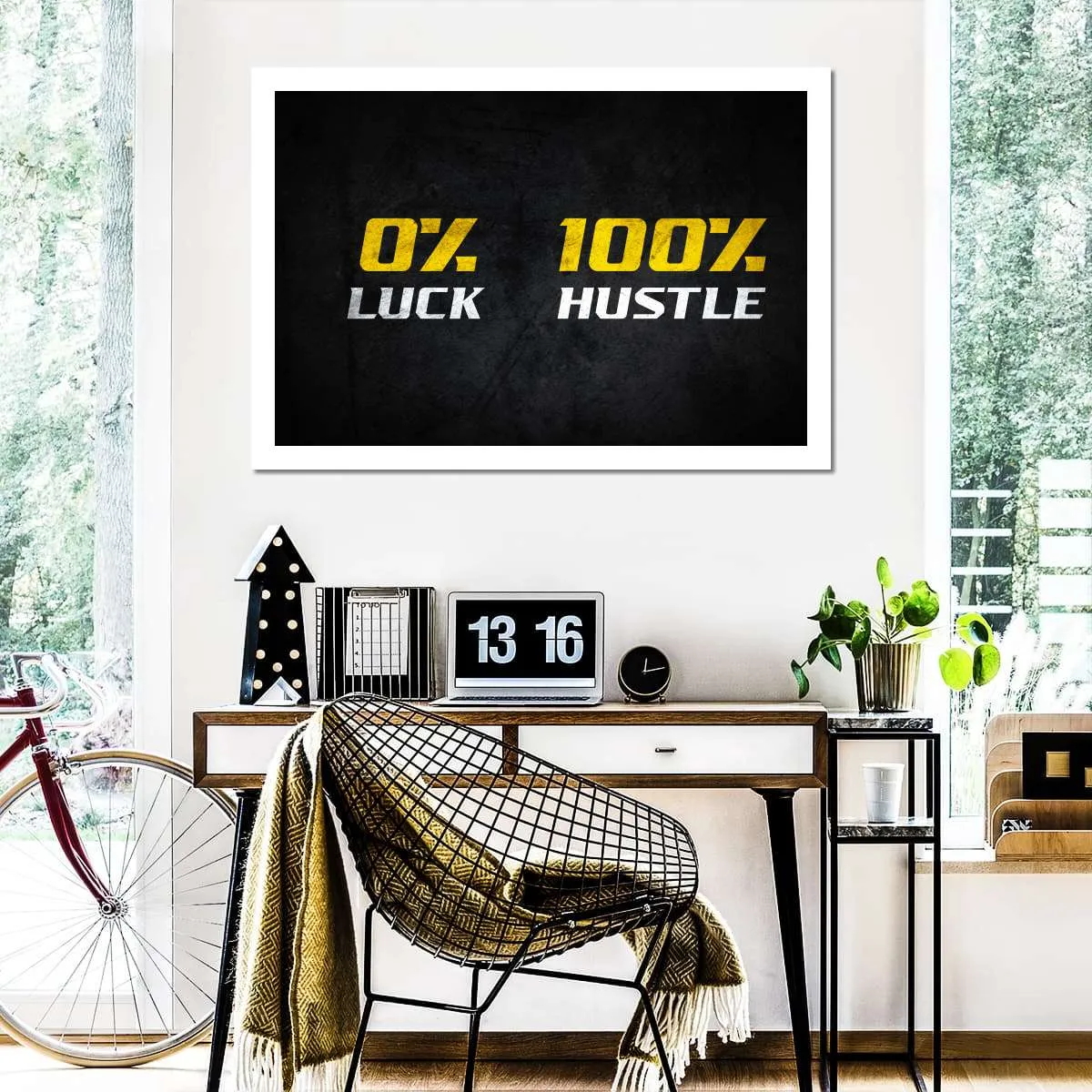 100 Percent Hustle Wall Art