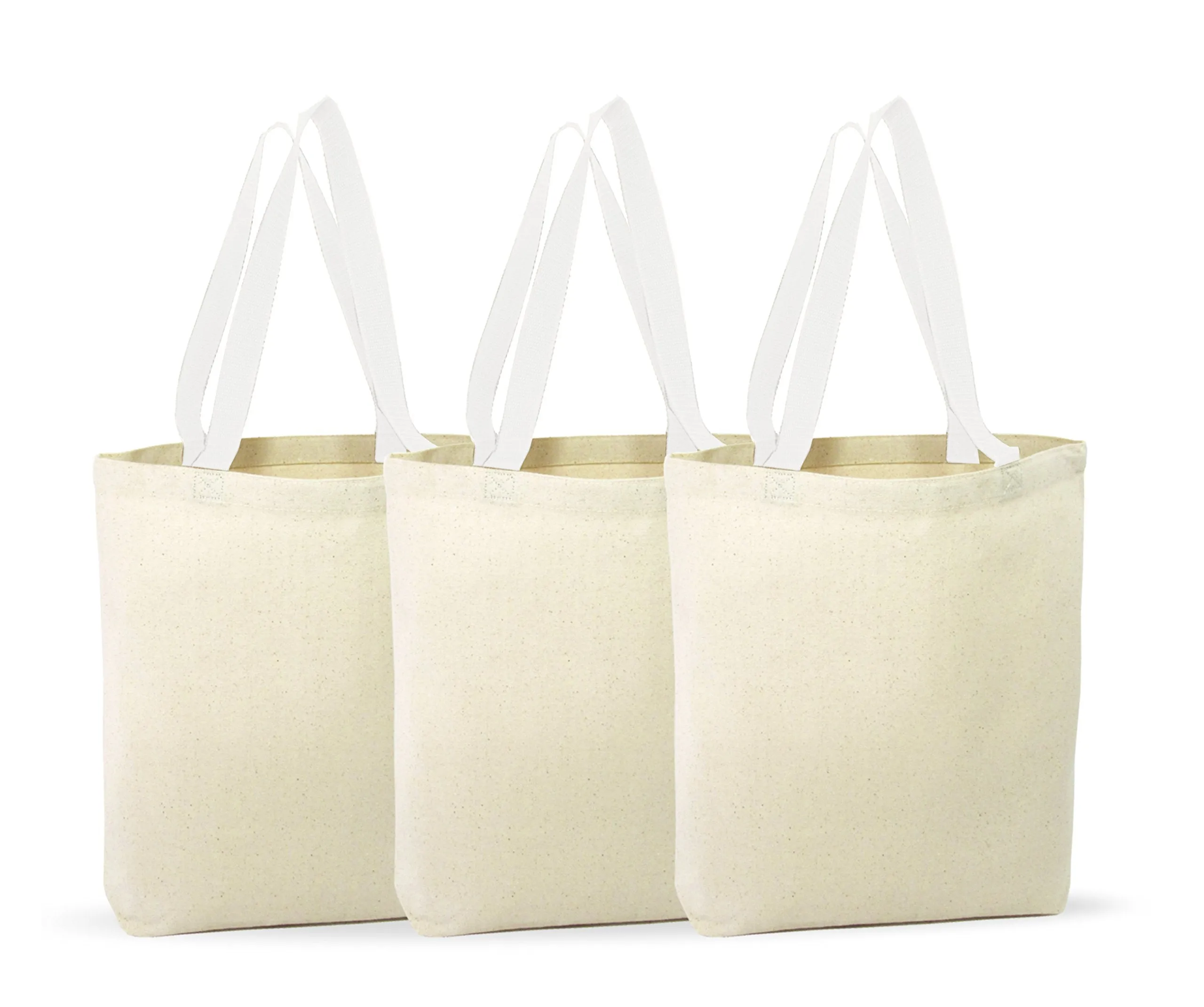 12 Pack Canvas Tote Bags – Design Your Own Party Favor Pack Tote Canvas Bags