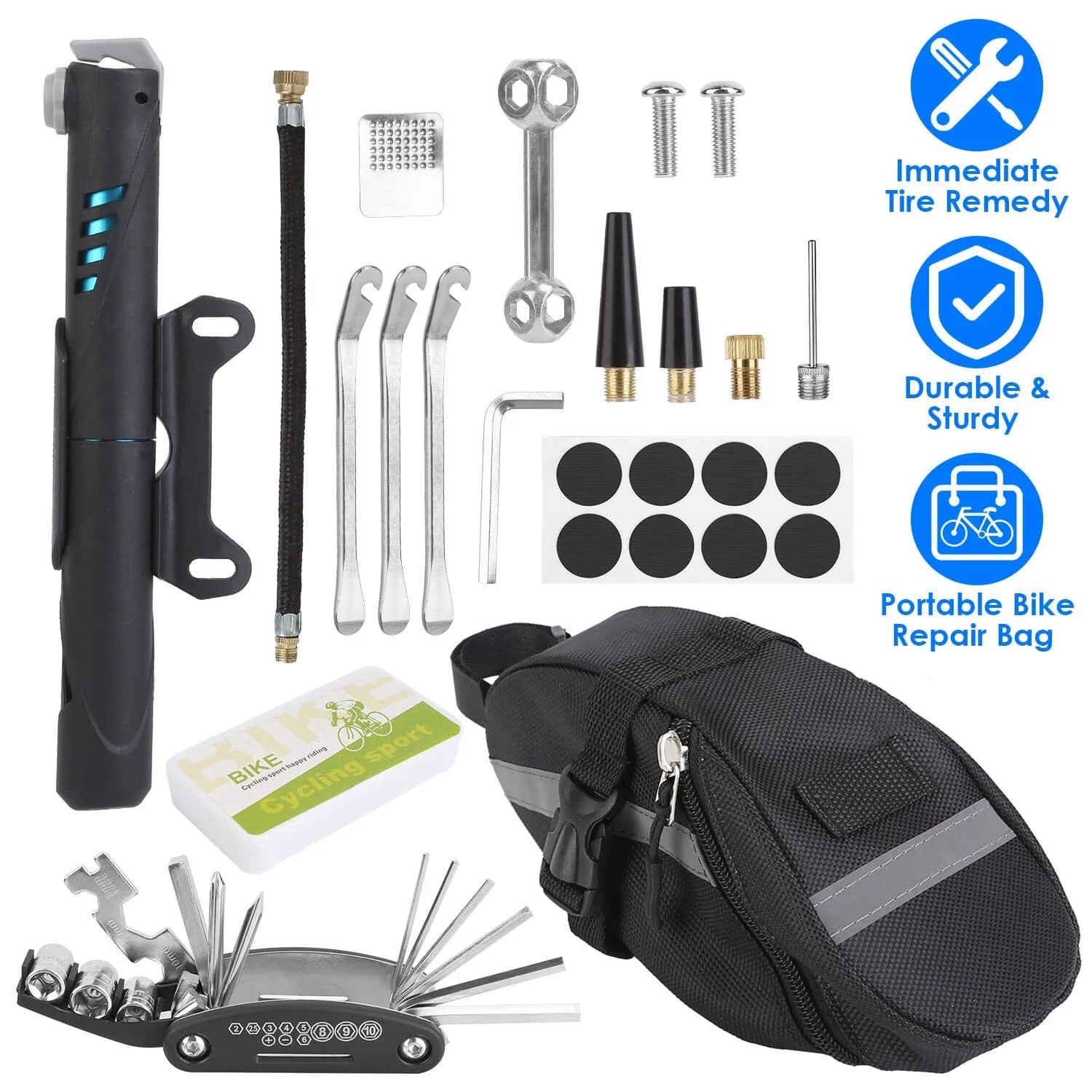 16-in-1 Bicycle Tire Repair Kit