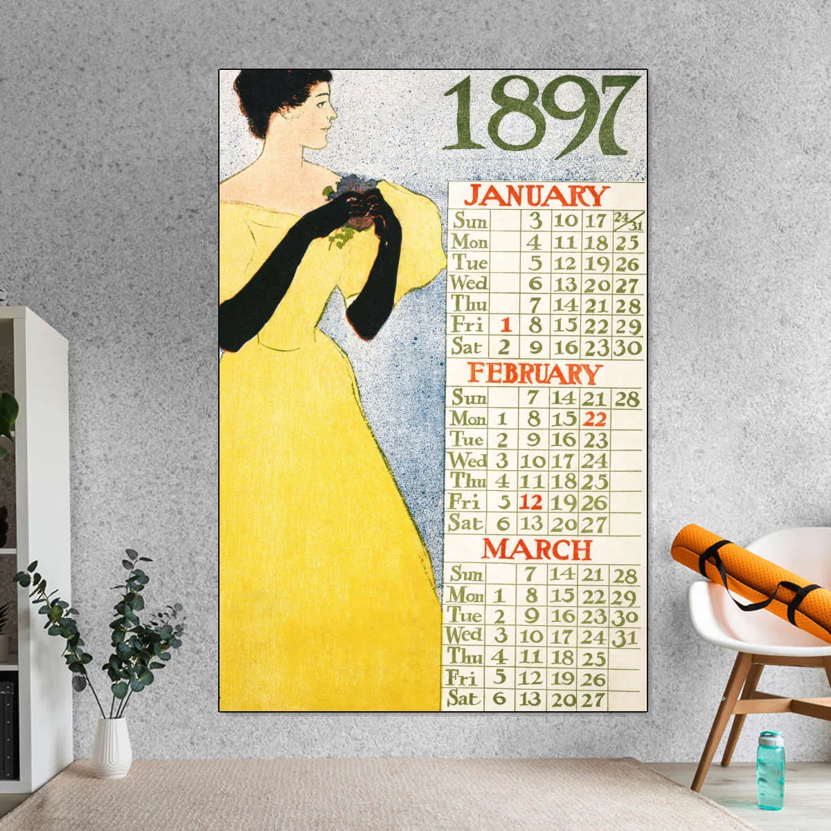 1897 January February March Wall Art