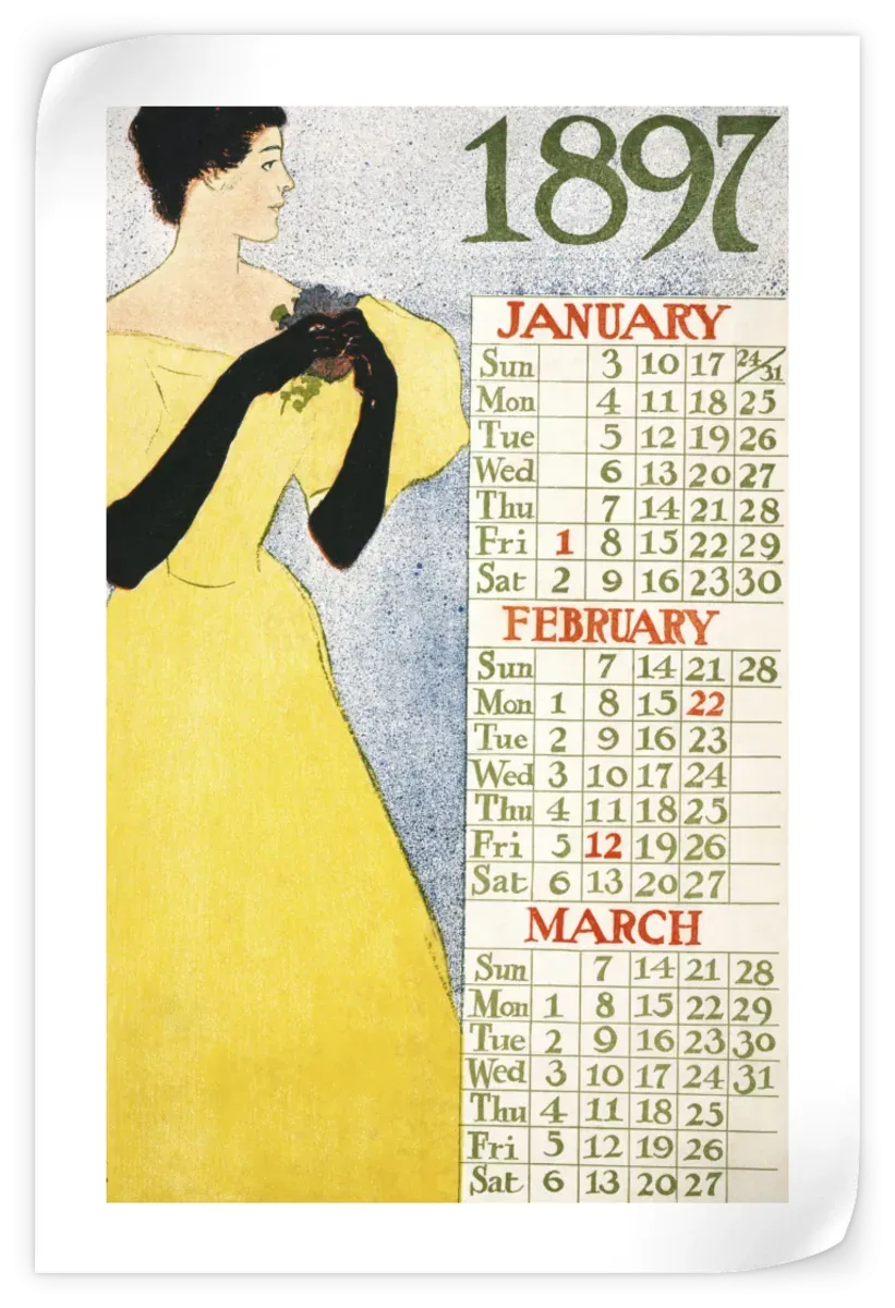 1897 January February March Wall Art