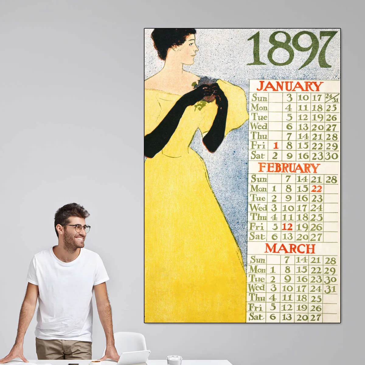 1897 January February March Wall Art