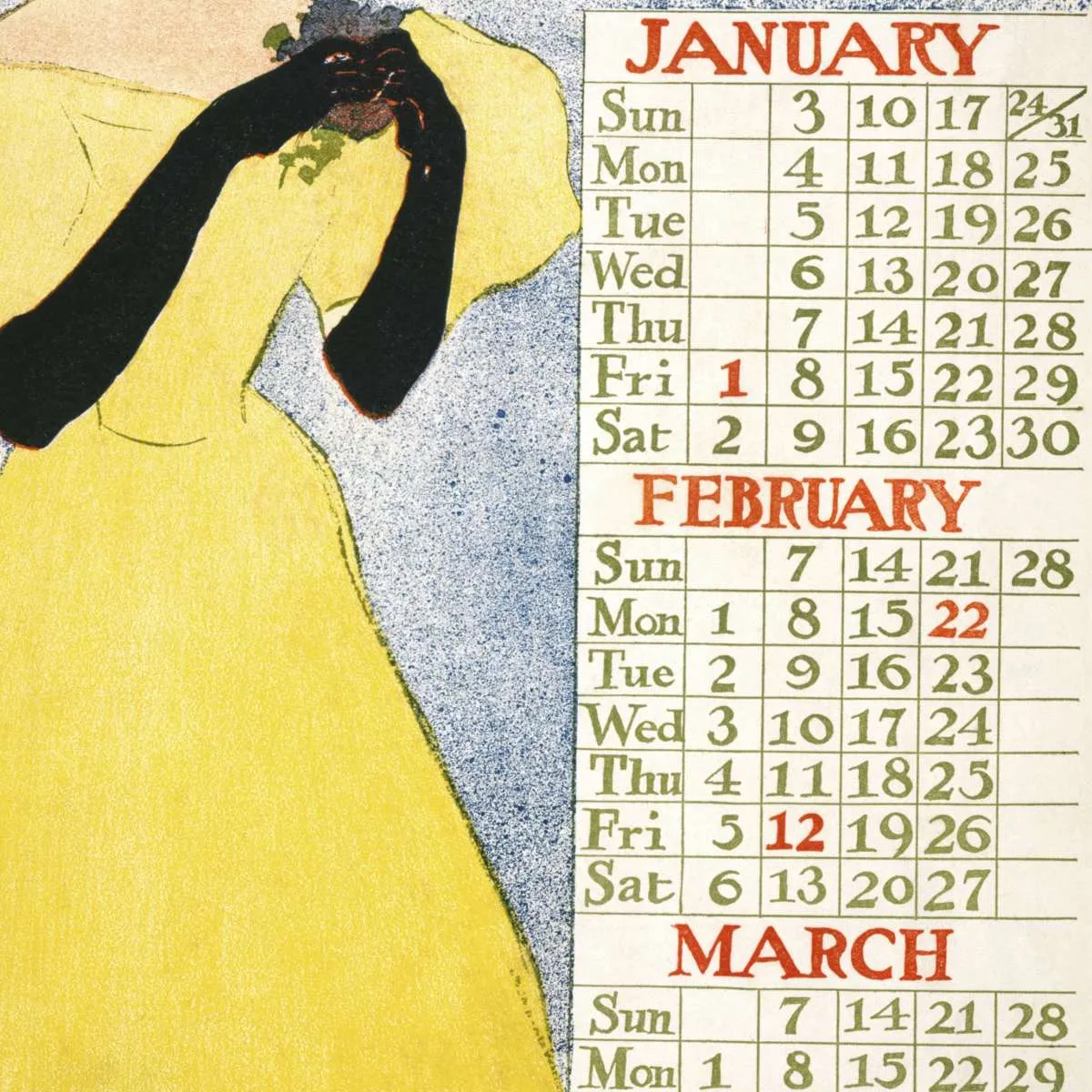 1897 January February March Wall Art