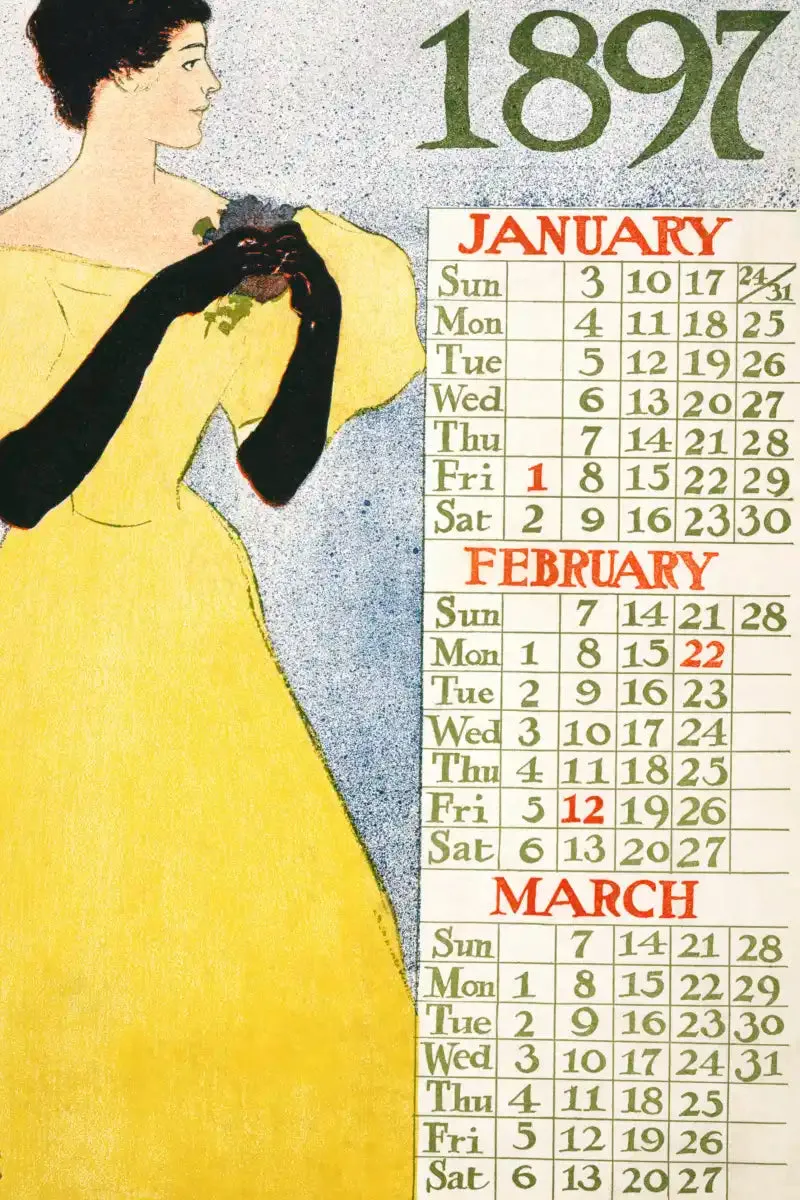 1897 January February March Wall Art