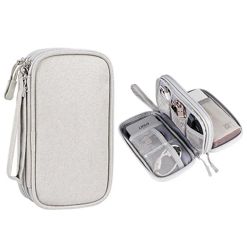 20000mAh Portable Power Bank Organizer Pouch for Charger, USB Cables, and Earphones