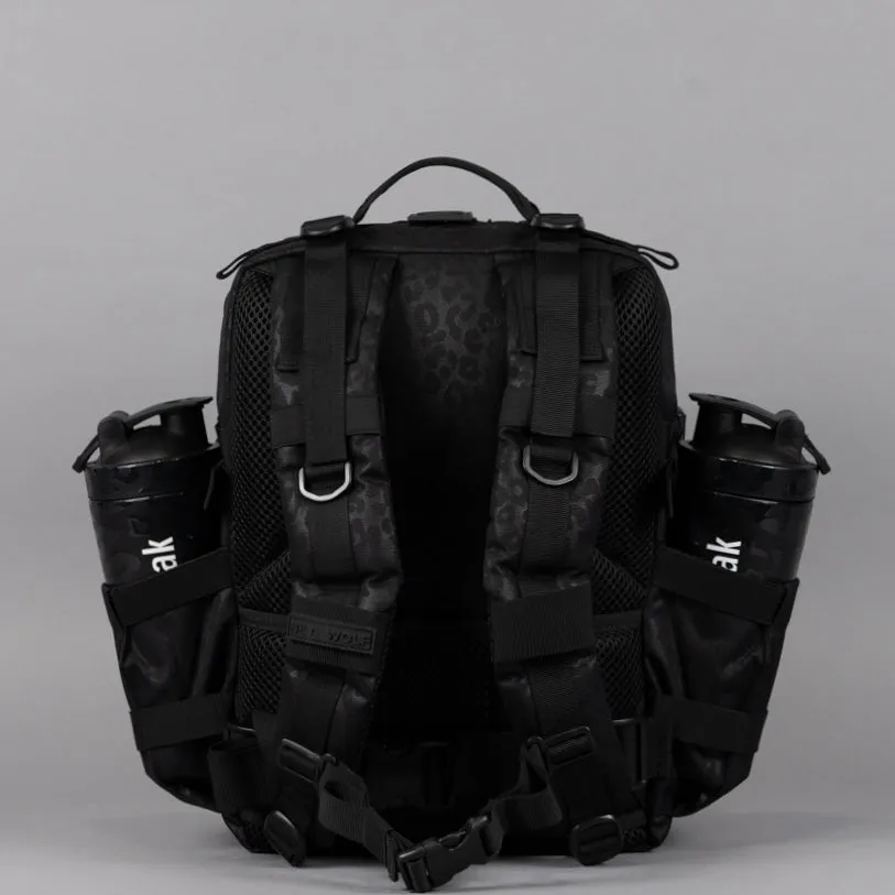 25L Backpack Black Leopard