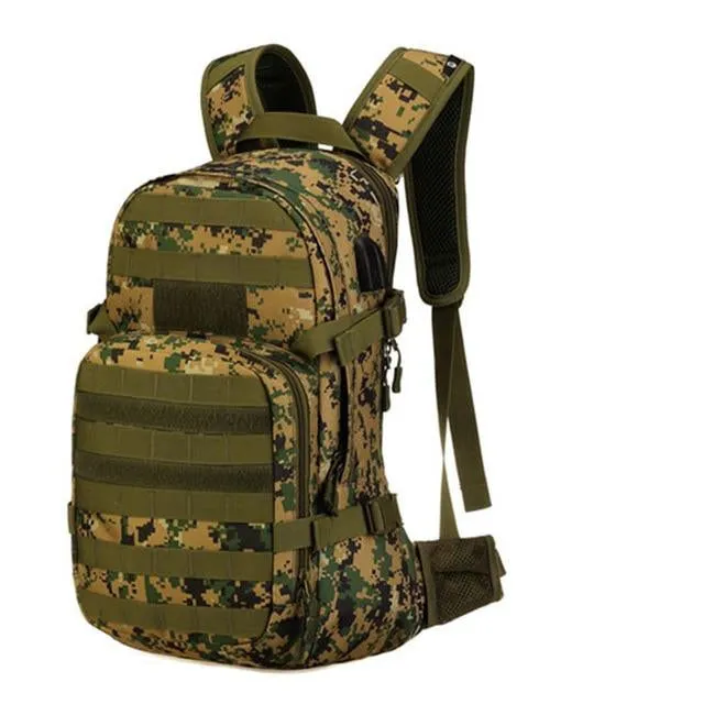 25L Molle Military Tactical Back with USB Charging