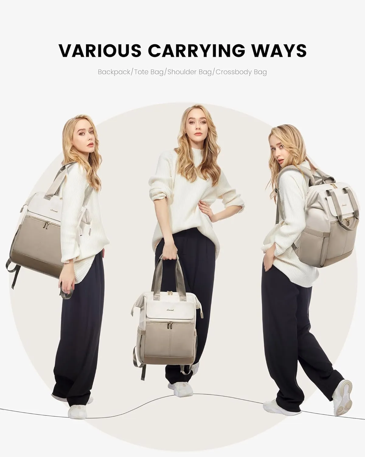 2Pcs Fashion Laptop Backpack, 15.6" 17.3"