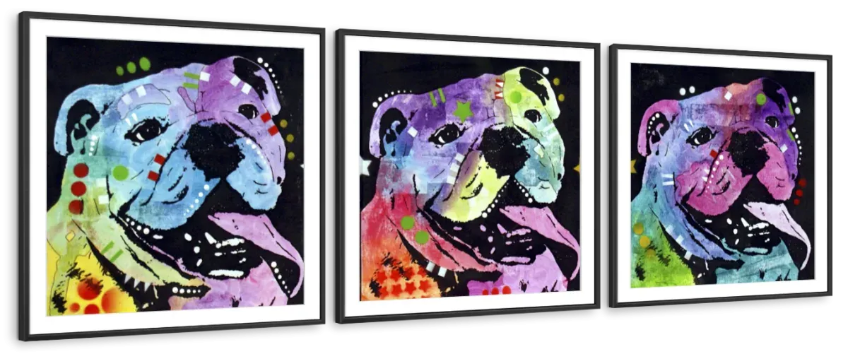 3 Bulldogs Wall Art