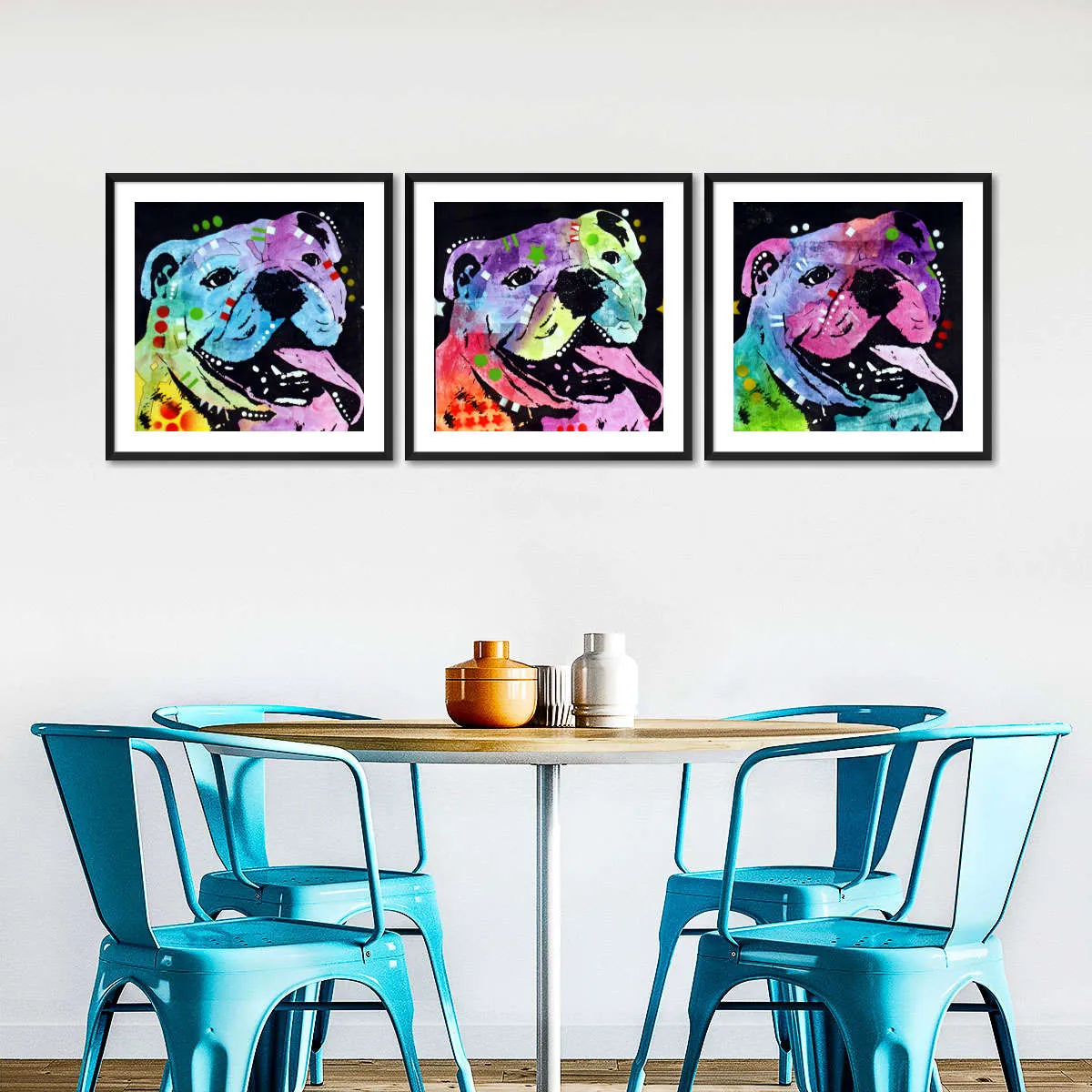 3 Bulldogs Wall Art