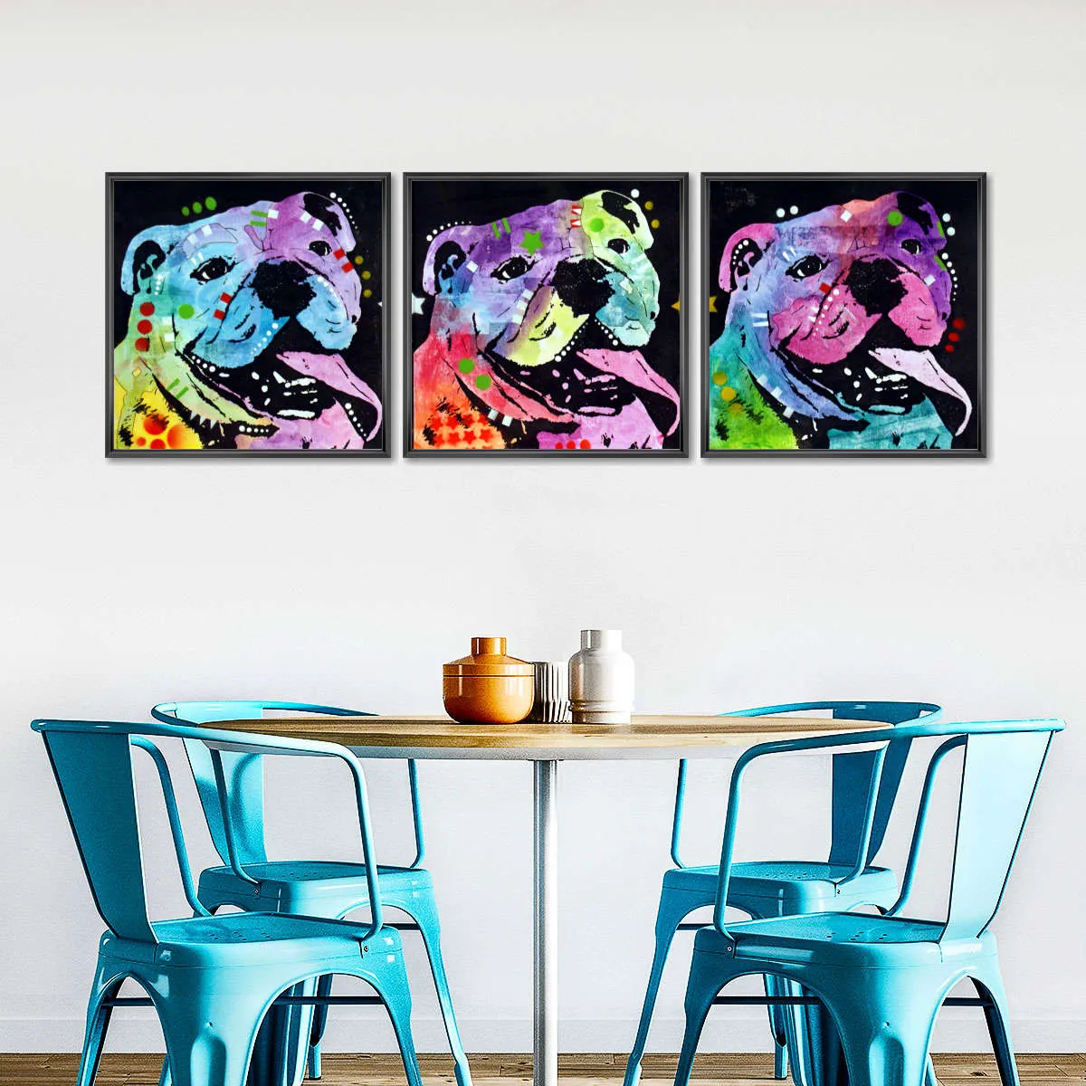 3 Bulldogs Wall Art