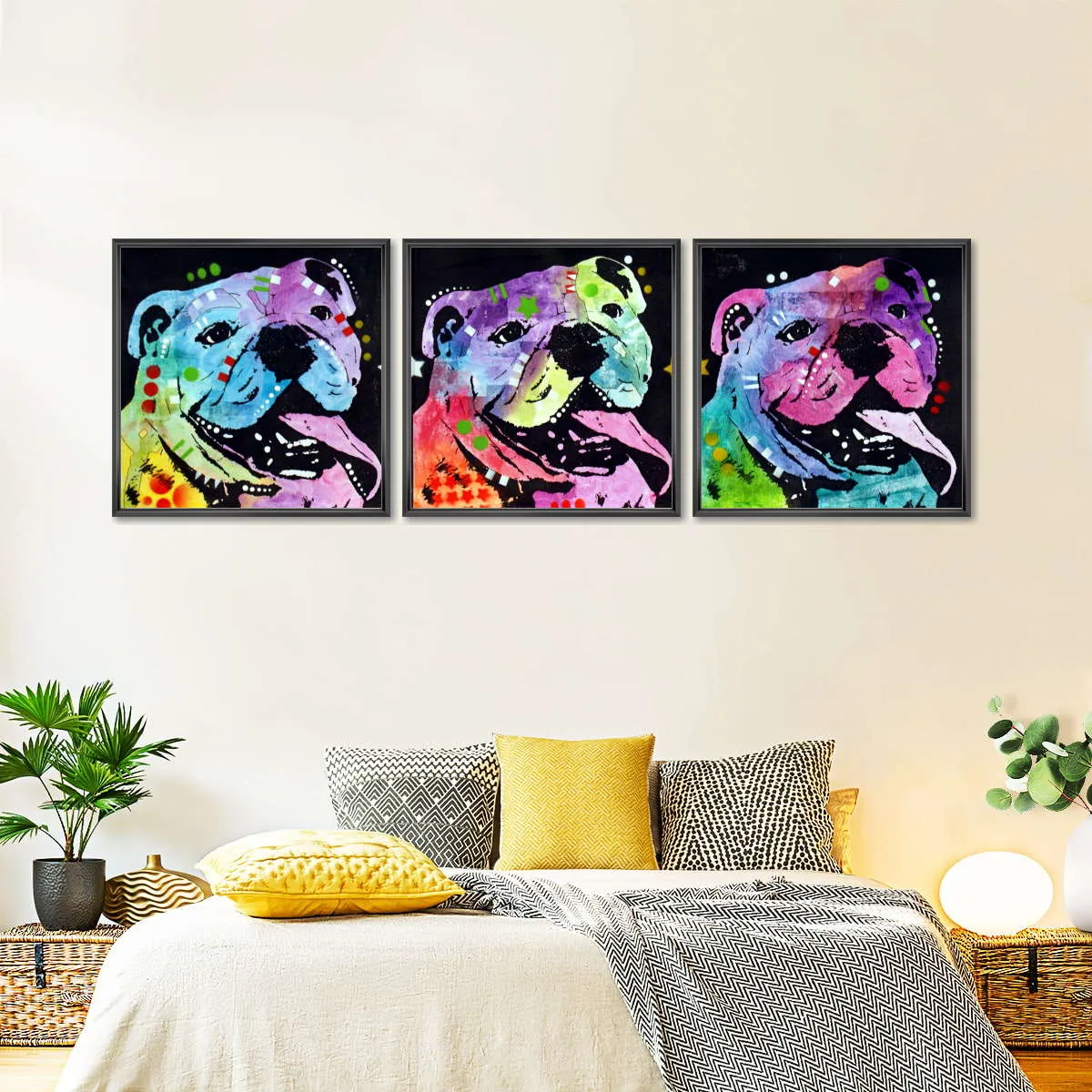 3 Bulldogs Wall Art