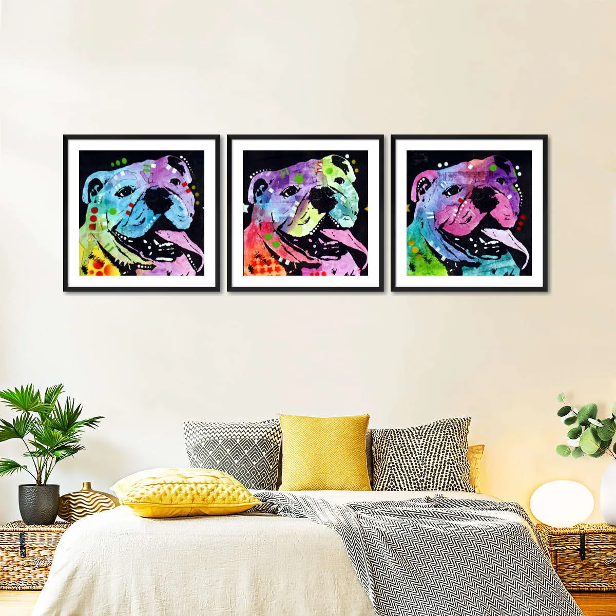 3 Bulldogs Wall Art