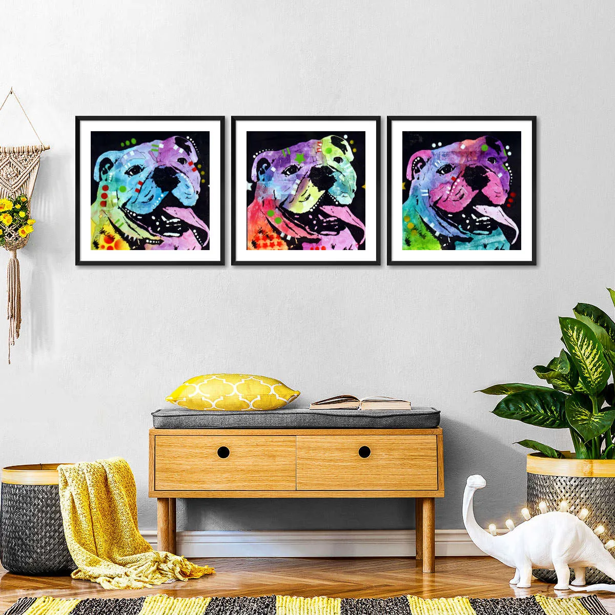 3 Bulldogs Wall Art