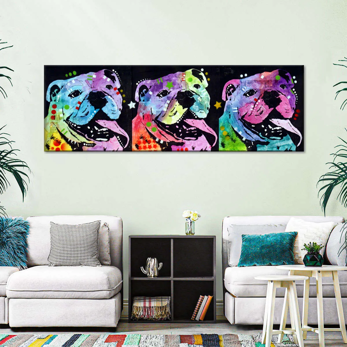 3 Bulldogs Wall Art