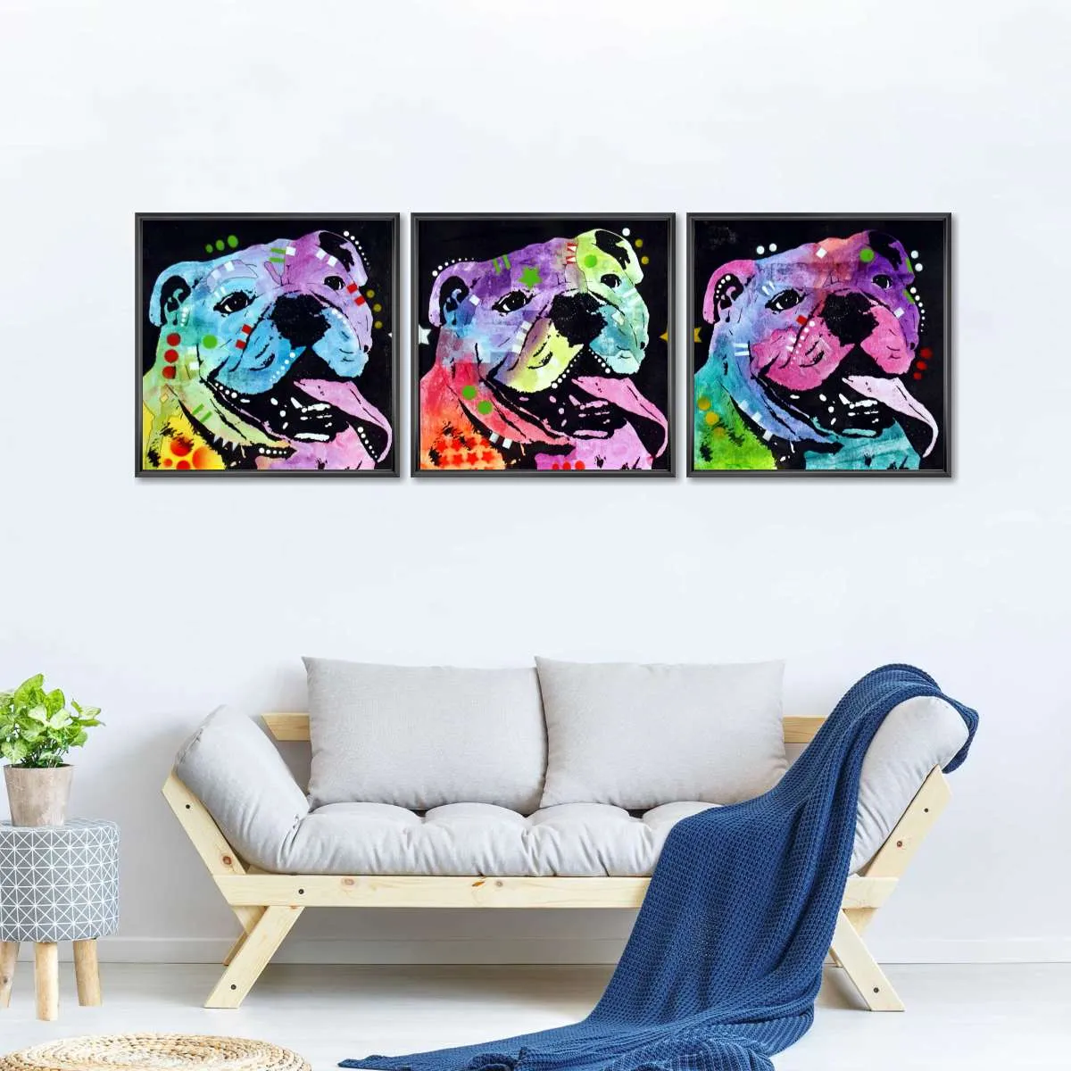 3 Bulldogs Wall Art