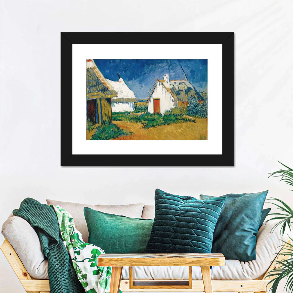 3 White Cottages In Saintes-Maries Wall Art