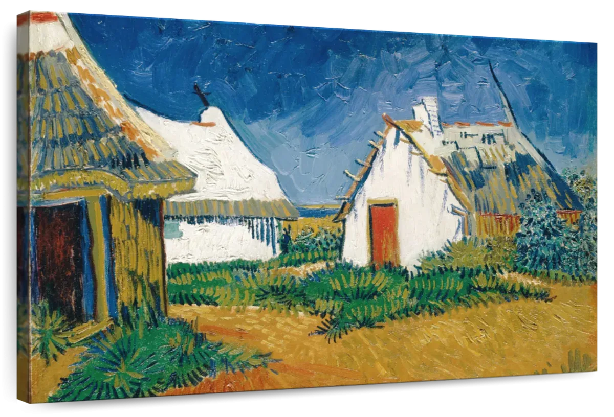 3 White Cottages In Saintes-Maries Wall Art