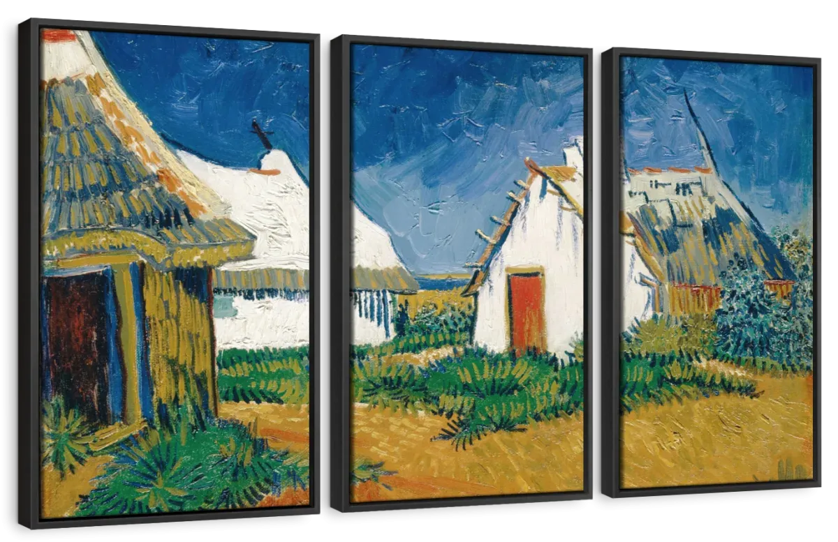 3 White Cottages In Saintes-Maries Wall Art