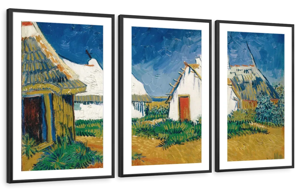 3 White Cottages In Saintes-Maries Wall Art