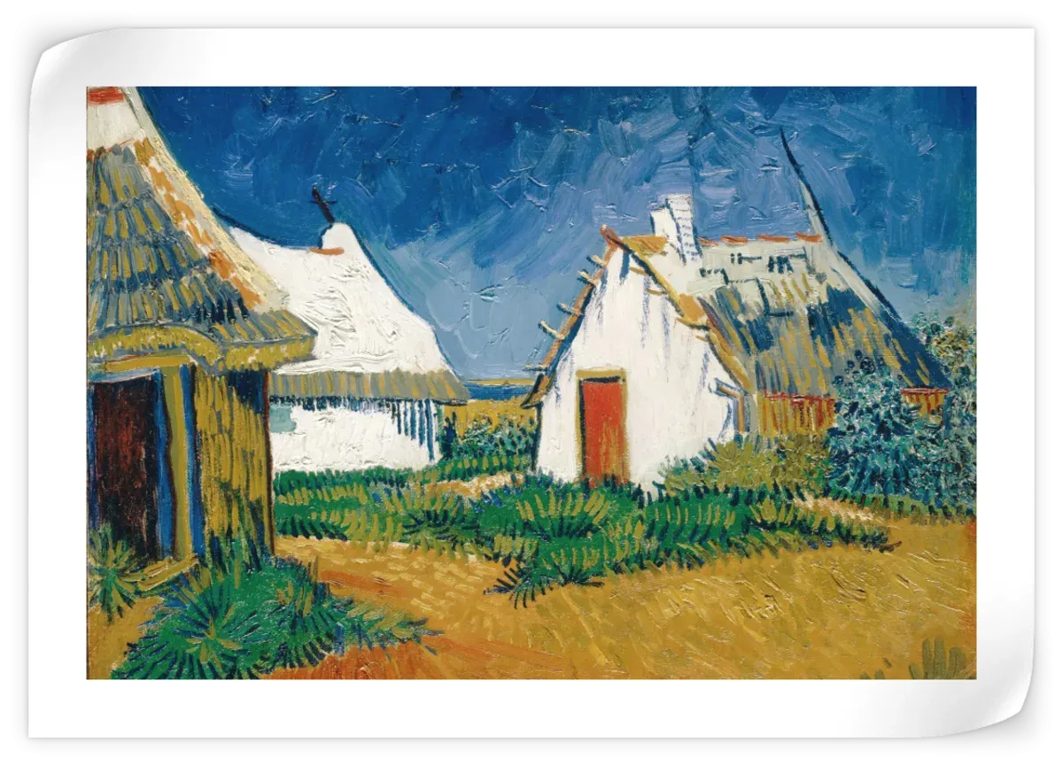 3 White Cottages In Saintes-Maries Wall Art