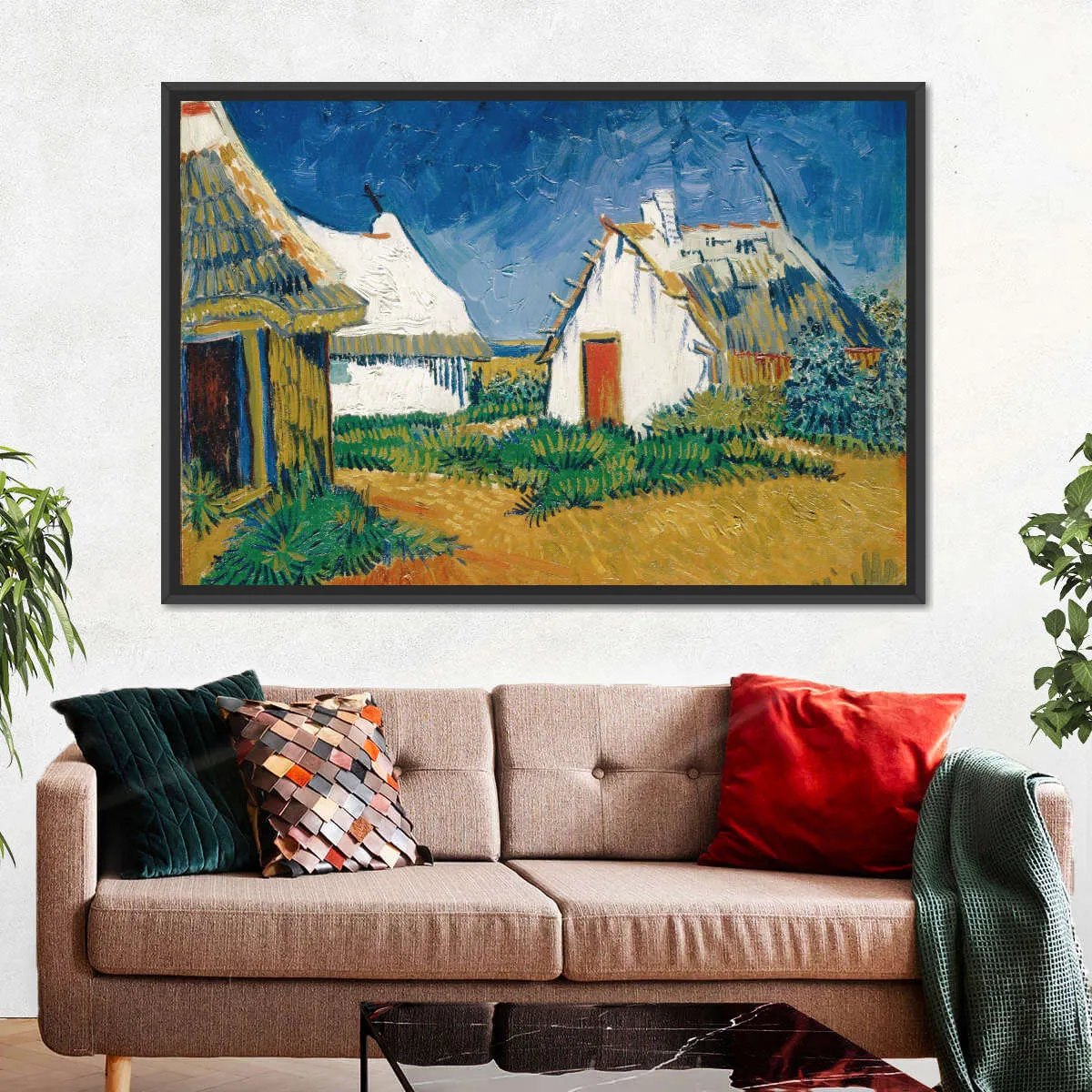 3 White Cottages In Saintes-Maries Wall Art