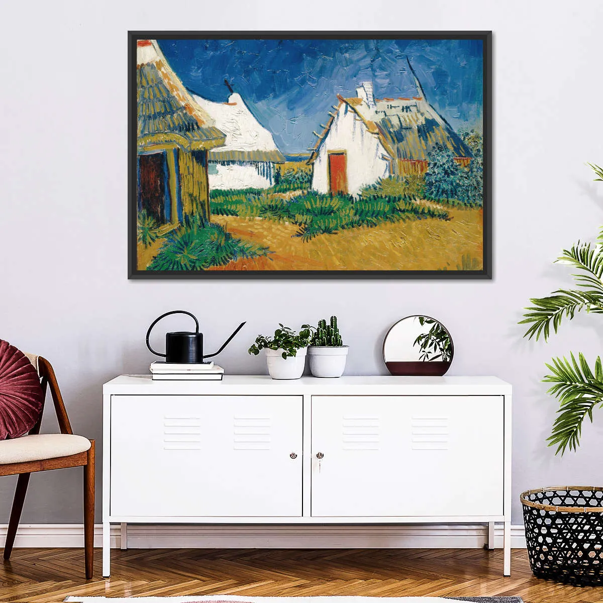 3 White Cottages In Saintes-Maries Wall Art