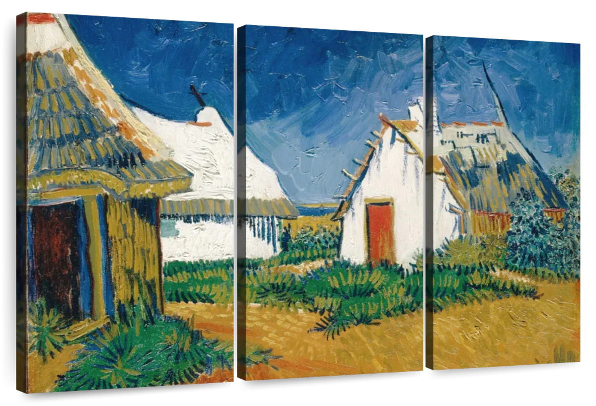 3 White Cottages In Saintes-Maries Wall Art