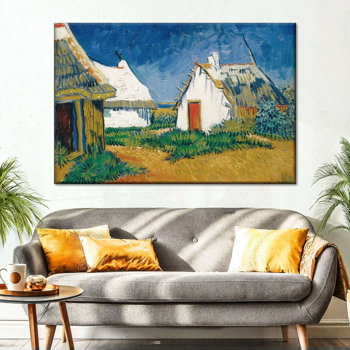 3 White Cottages In Saintes-Maries Wall Art