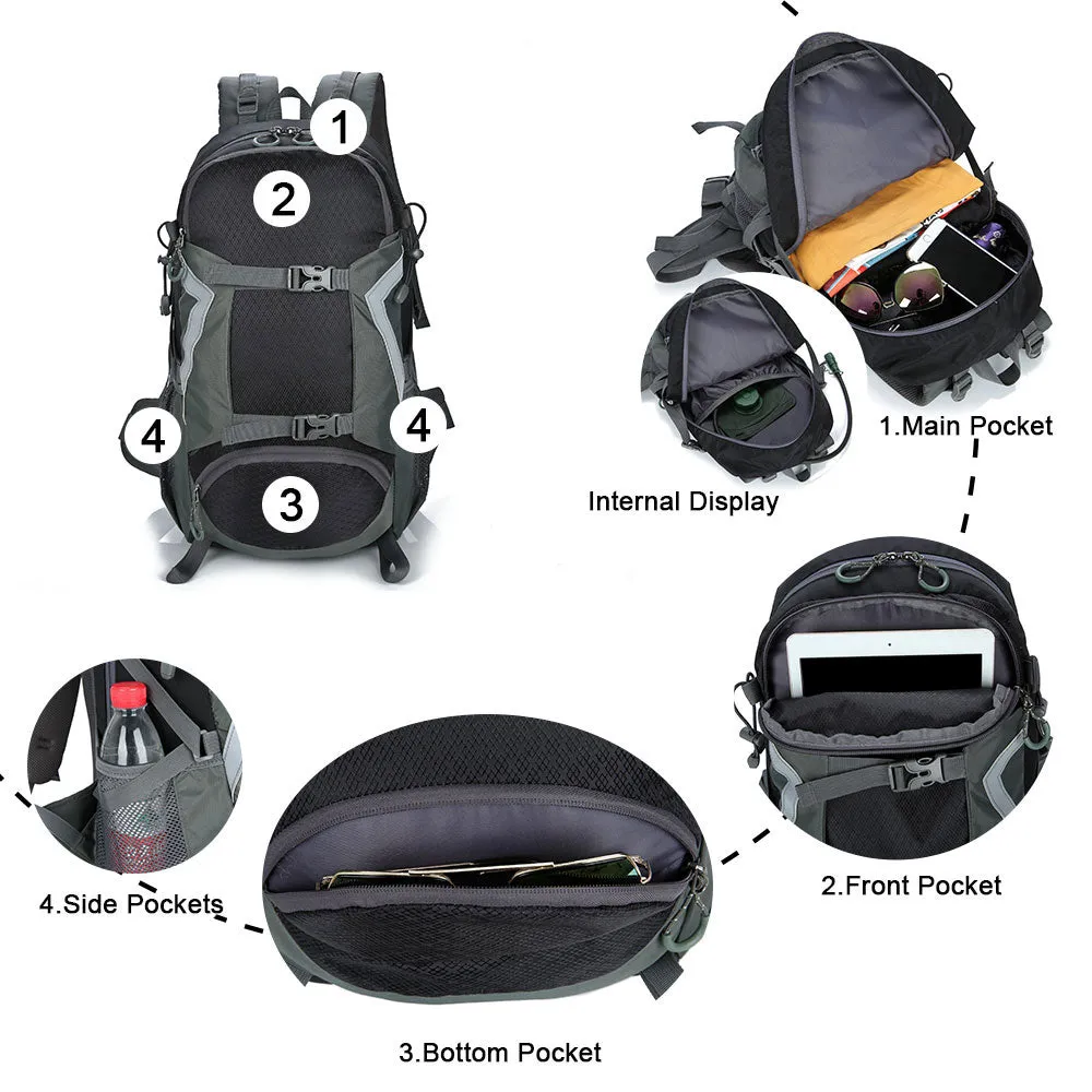 30L Medium Waterproof Anti-Tear Nylon Hiking Backpack