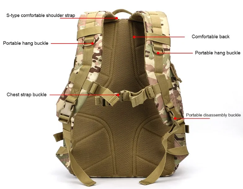 40L Military 1000D MOLLE Tactical Army Backpack