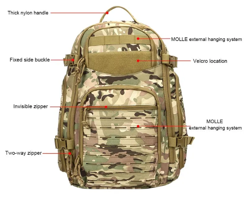 40L Military 1000D MOLLE Tactical Army Backpack