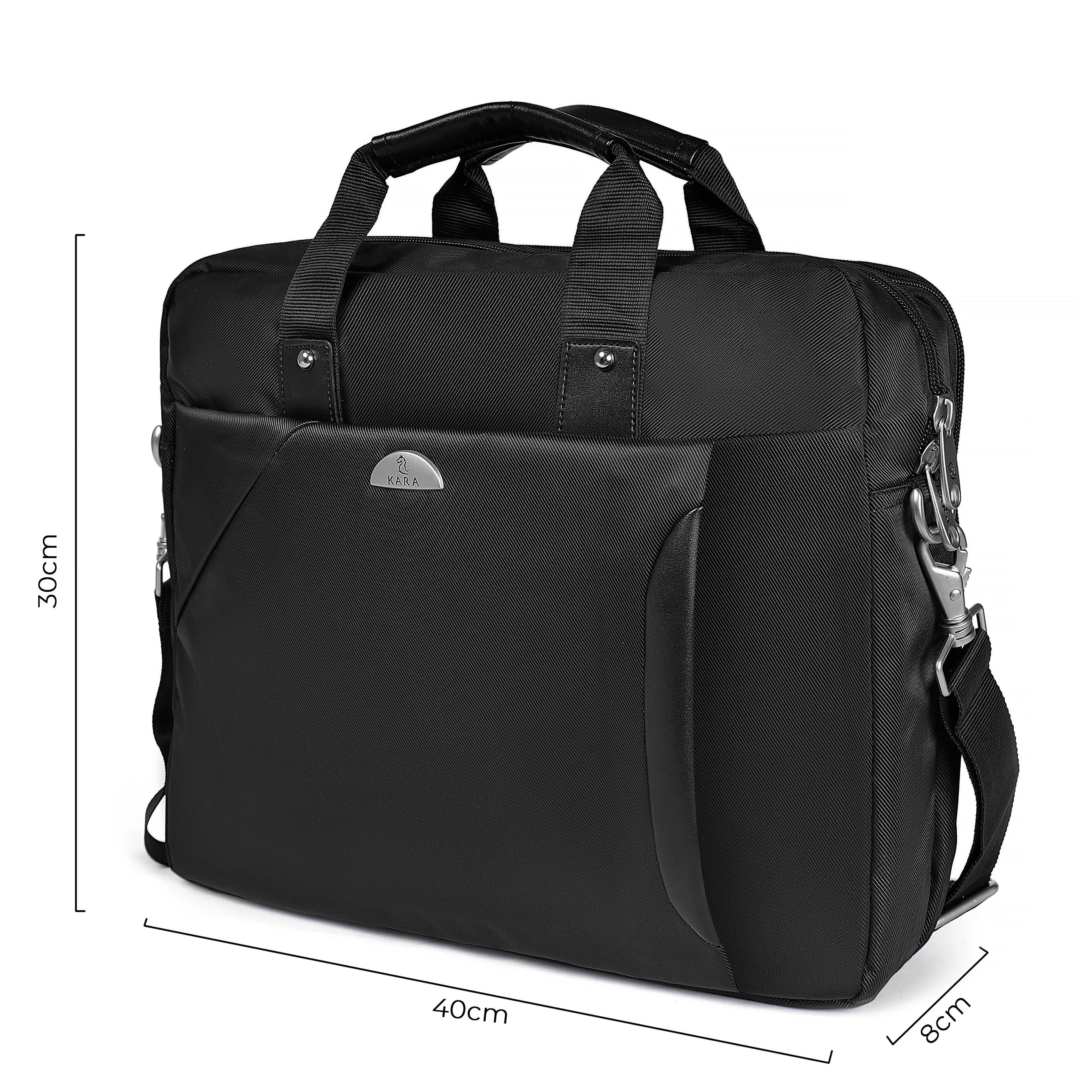 4459 Black Nylon Laptop Messenger Bag for Men and Women