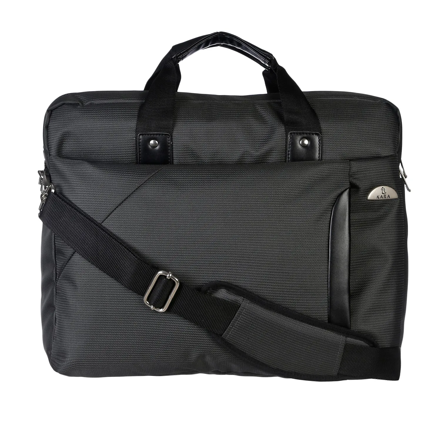 4459 Black Nylon Laptop Messenger Bag for Men and Women