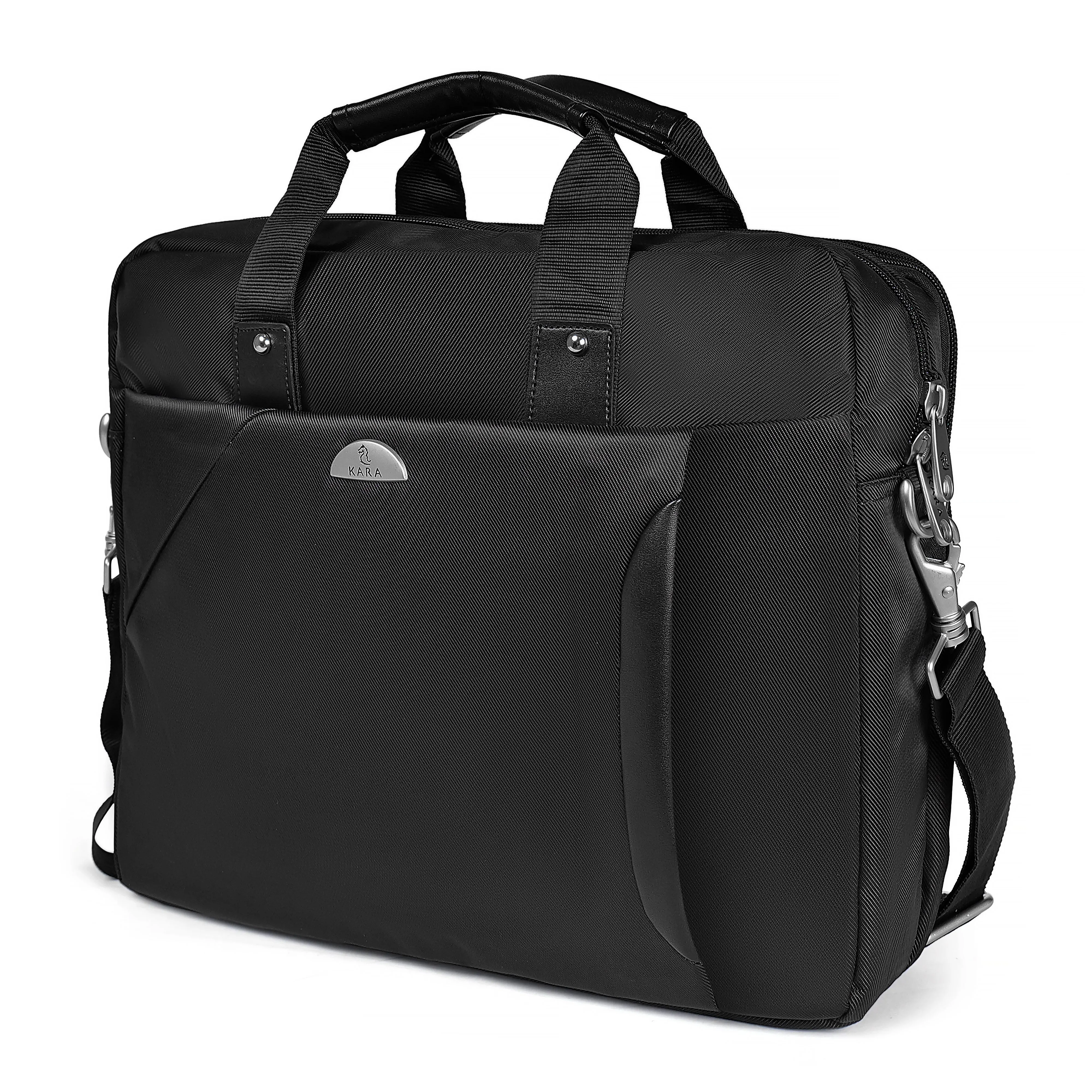 4459 Black Nylon Laptop Messenger Bag for Men and Women