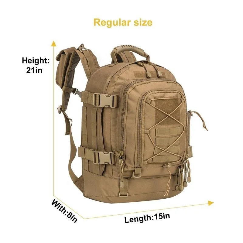 60L Outdoor Military Rucksacks 1000D Nylon Waterproof Tactical