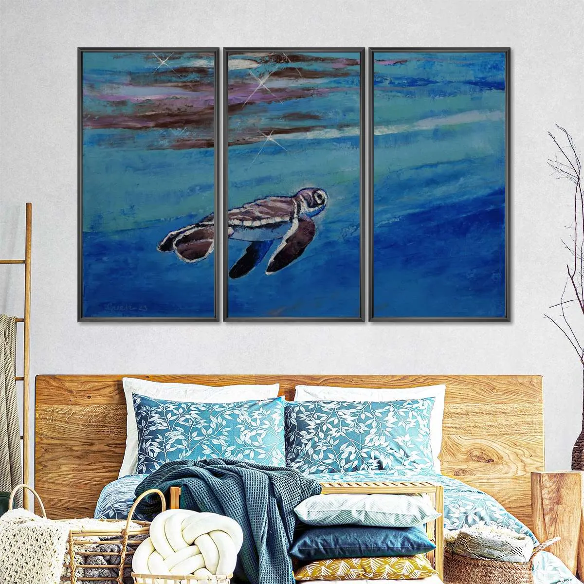 A Baby Sea Turtle Wall Art