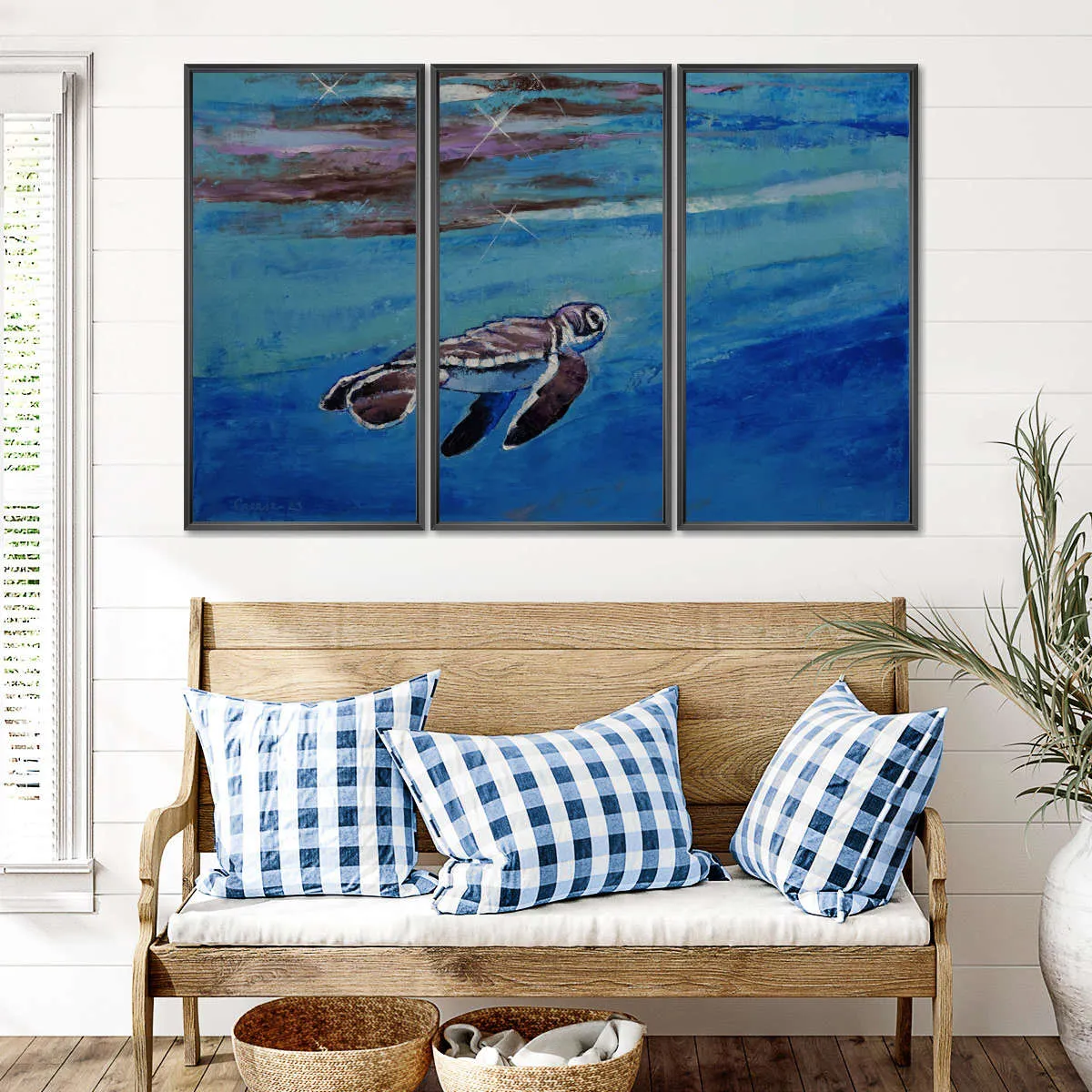 A Baby Sea Turtle Wall Art