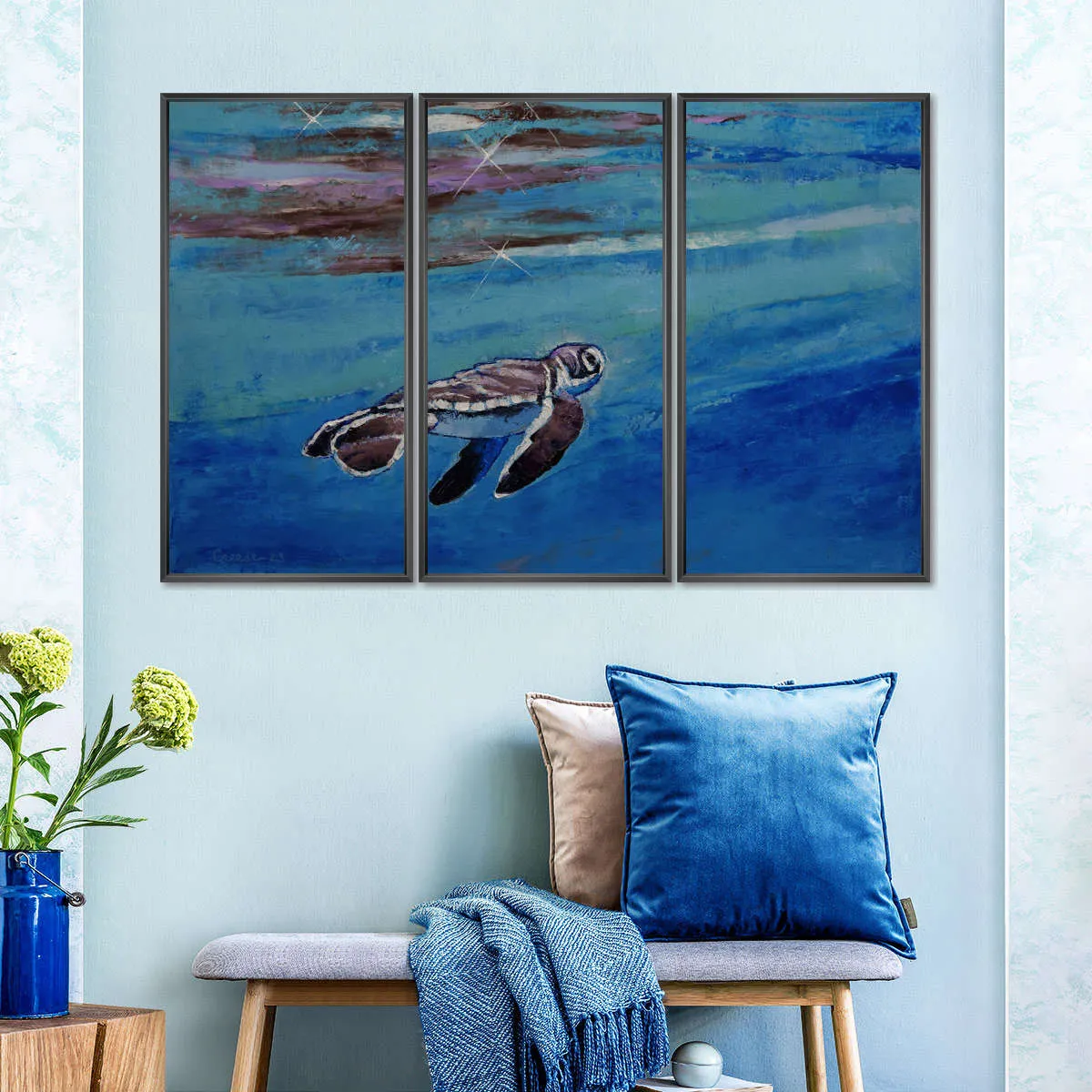 A Baby Sea Turtle Wall Art