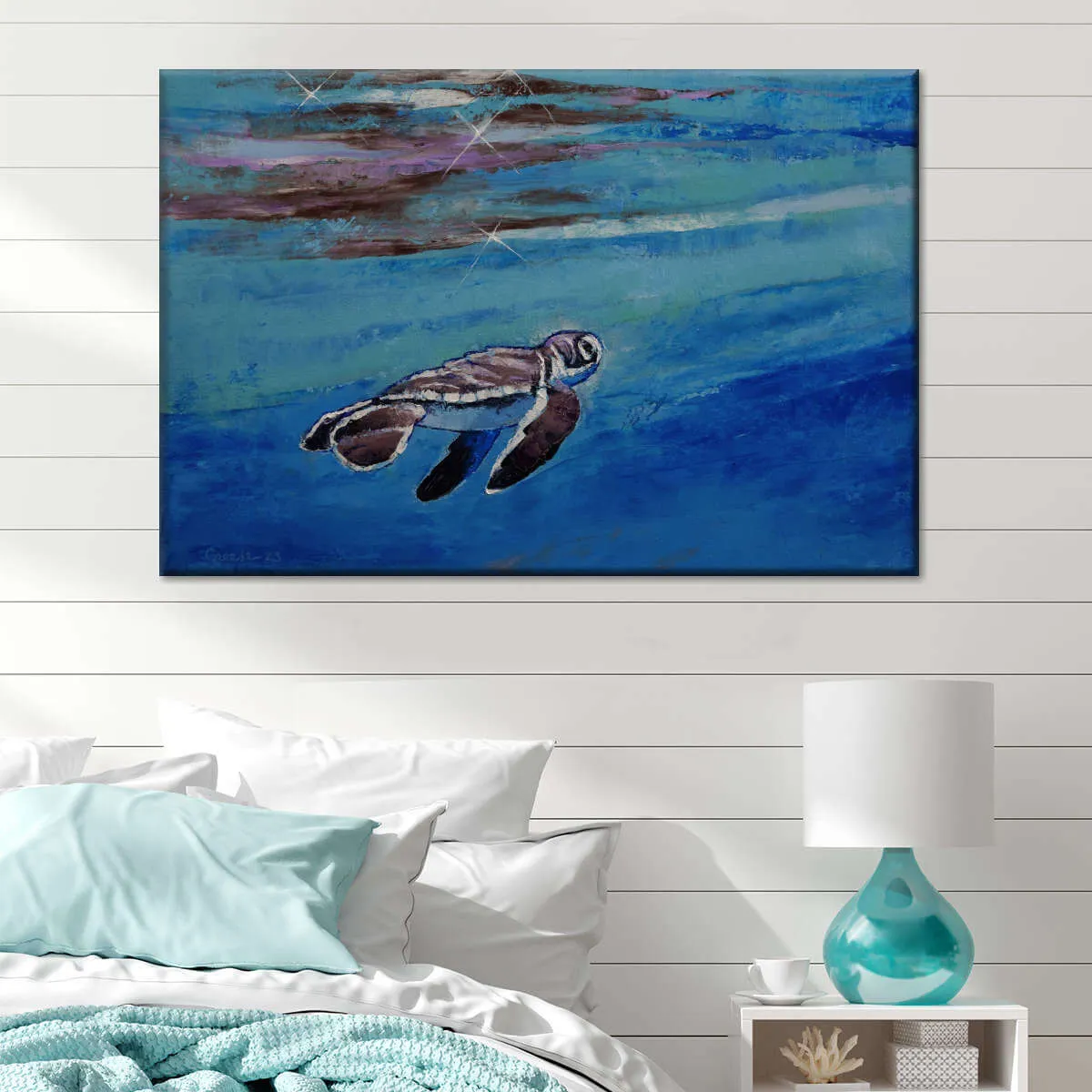 A Baby Sea Turtle Wall Art