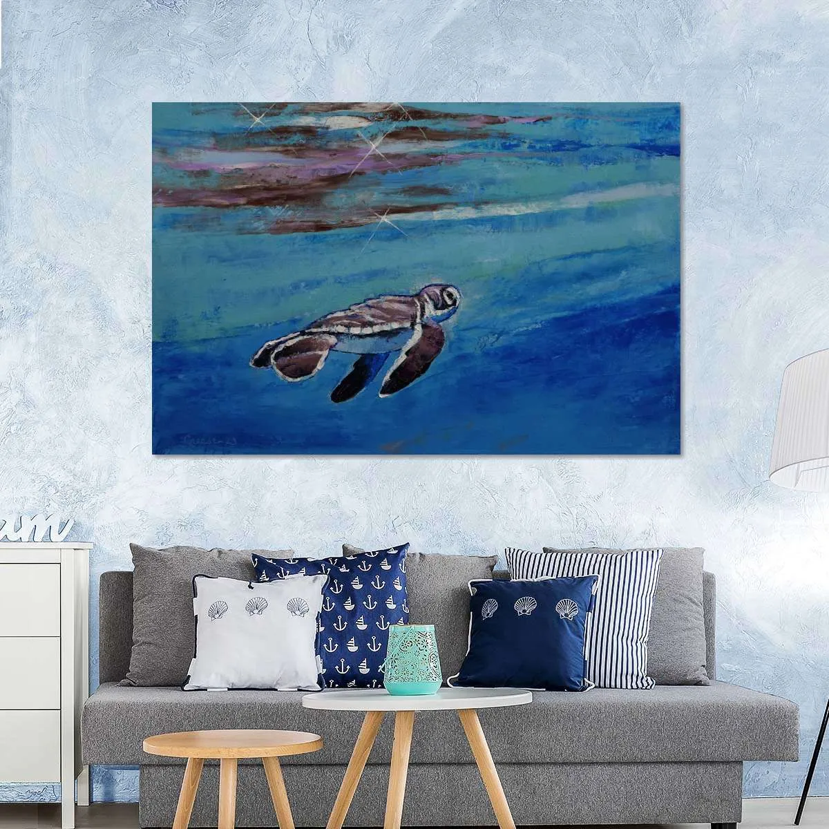 A Baby Sea Turtle Wall Art