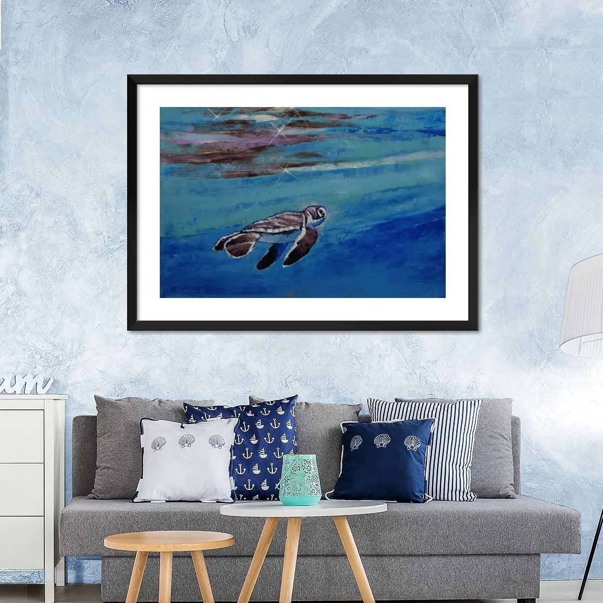 A Baby Sea Turtle Wall Art