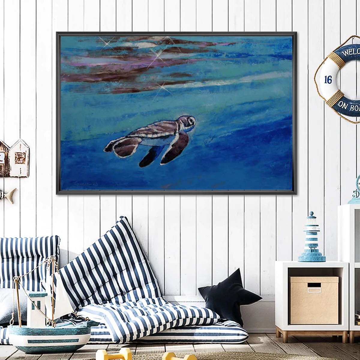 A Baby Sea Turtle Wall Art