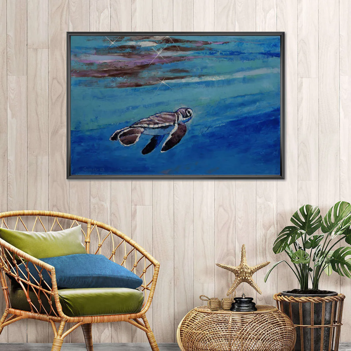 A Baby Sea Turtle Wall Art