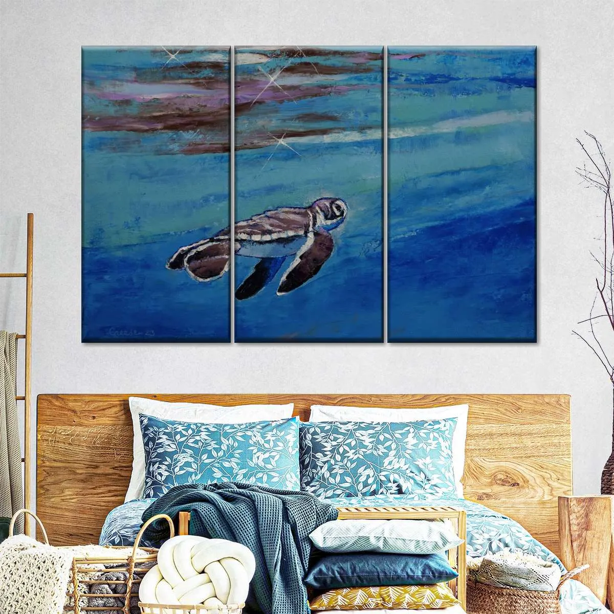 A Baby Sea Turtle Wall Art