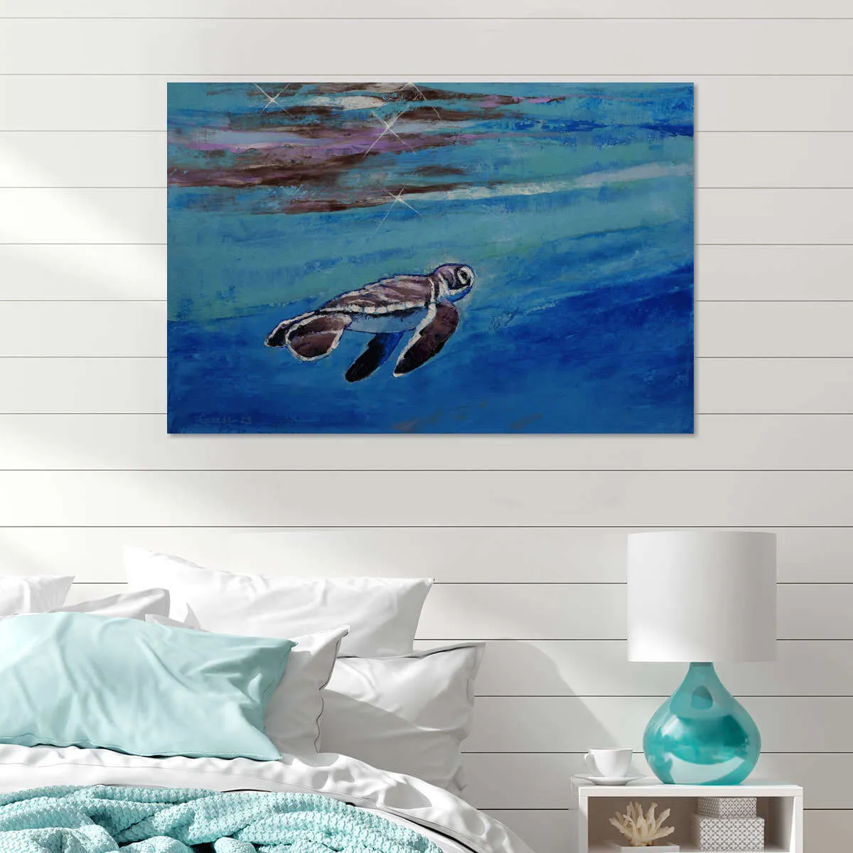 A Baby Sea Turtle Wall Art