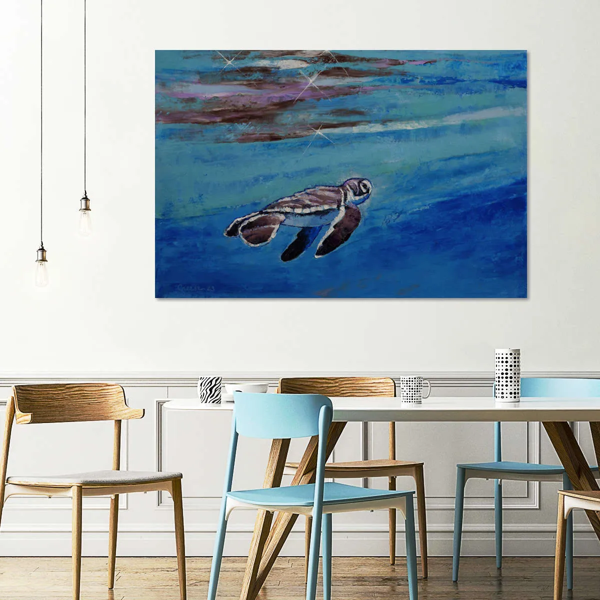 A Baby Sea Turtle Wall Art