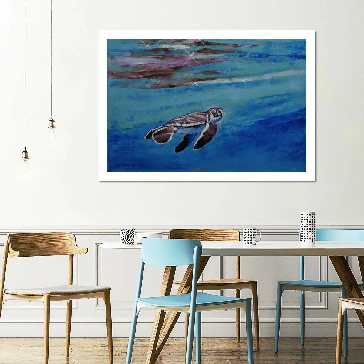 A Baby Sea Turtle Wall Art