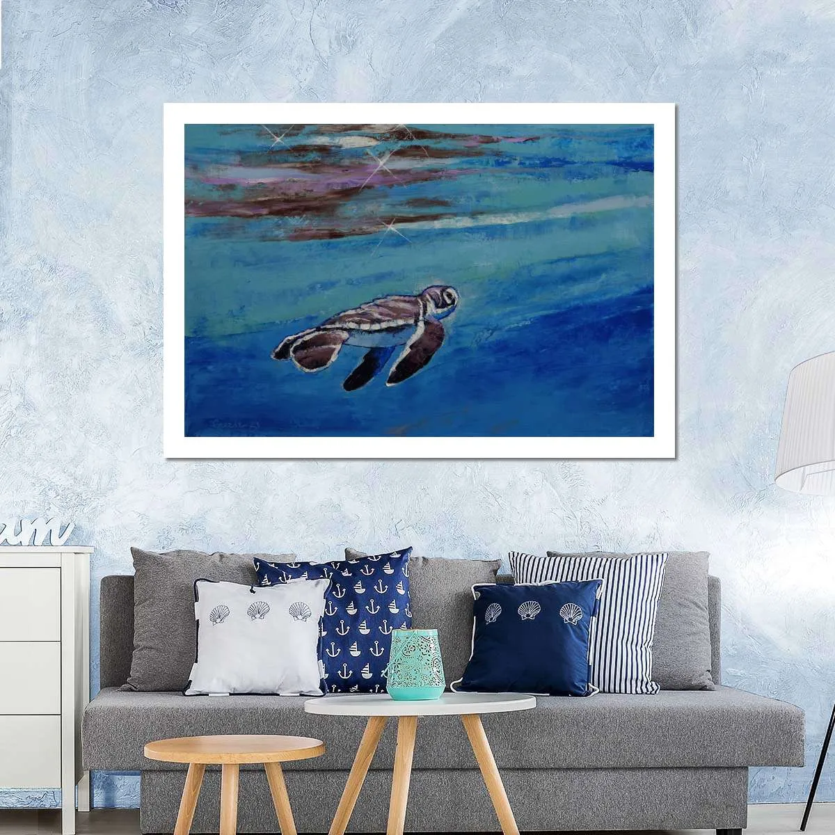 A Baby Sea Turtle Wall Art